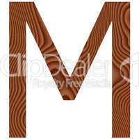 Wooden Letter M