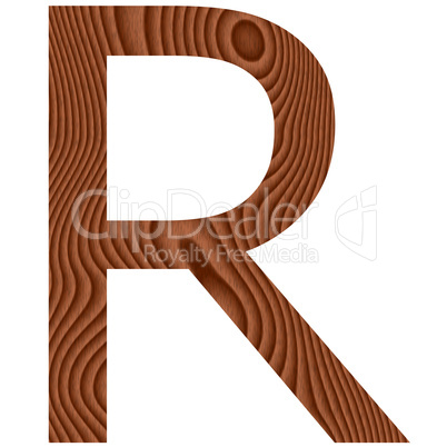 Wooden Letter R