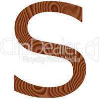 Wooden Letter S