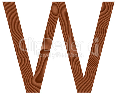 Wooden Letter W