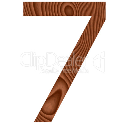 Wooden Number 7