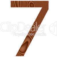 Wooden Number 7