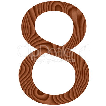 Wooden Number 8