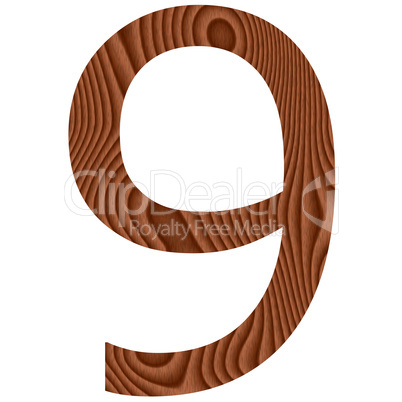 Wooden Number 9