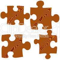 Wooden Puzzle Pieces