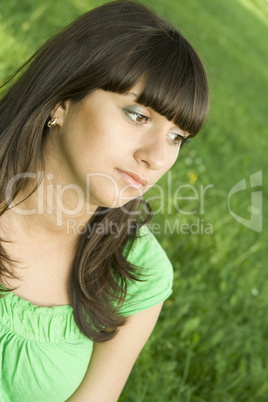 Thoughtful young woman