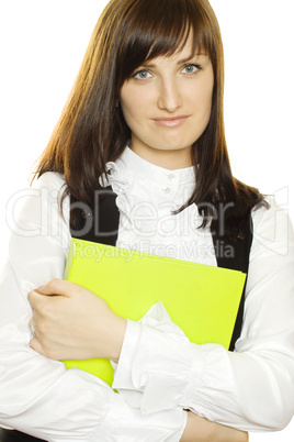 Businesswoman with a folder