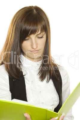 Businesswoman with a folder