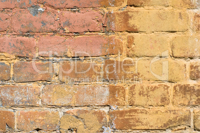 Painted brick wall