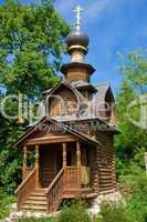 Orthodox wooden chapel near St. Sava's Spring