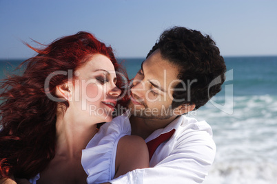 Romantic couple at the beach