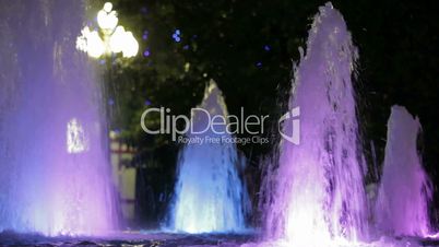 Fountains with backlight