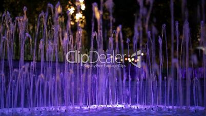 Fountains with changing backlight