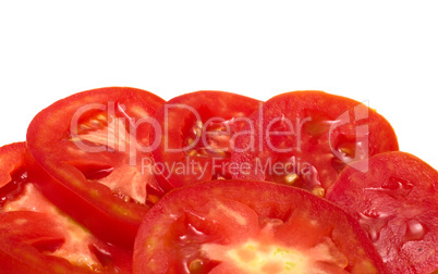 Slices of tomato.