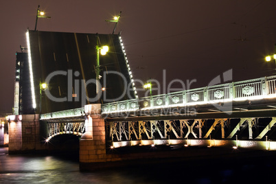 dvortsovy bridge in St. Petersburg