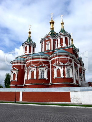 Colored red church