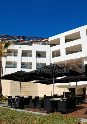 Recreation area of the luxury hotel, Crete, Greece