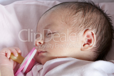 Newborn Baby Girl Sleeping