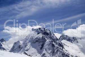 Caucasus Mountains in cloud