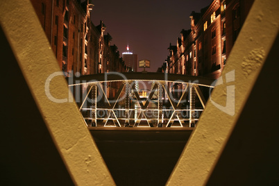 Speicherstadt bei Nacht