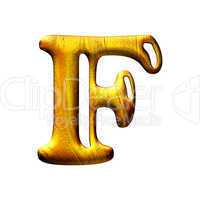 3D golden letter isolated