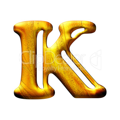 3D golden letter isolated