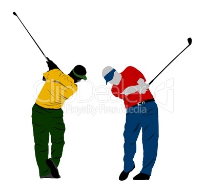 Golfschlag Golfspieler