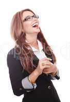 Businesswoman laughing