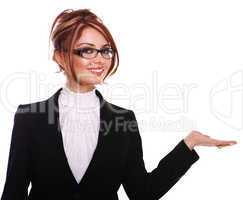 Excited businesswoman/secretary/teacher
