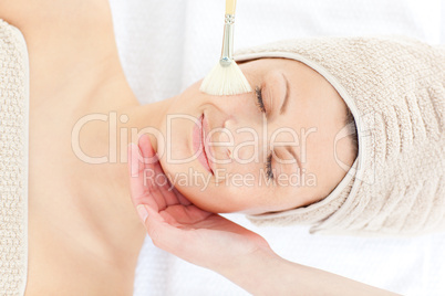 Relaxed female having a massage