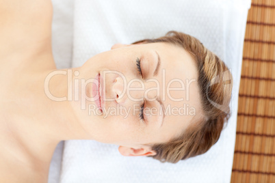 Cute woman having a massage