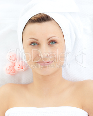 Charming woman having a massage