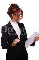 Attractive businesswoman/teacher/secretary
