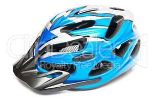 blue bicycle helmet