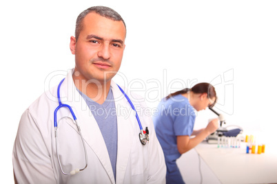 Doctor and Nurse in Laboratory