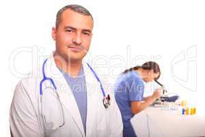 Doctor and Nurse in Laboratory