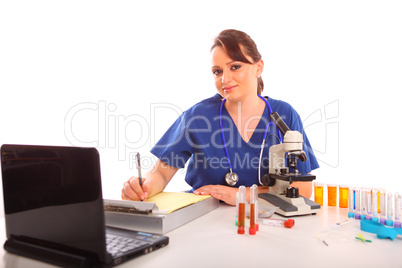 Female Researcher looking at the camera