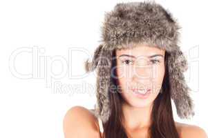 Woman in fur hat