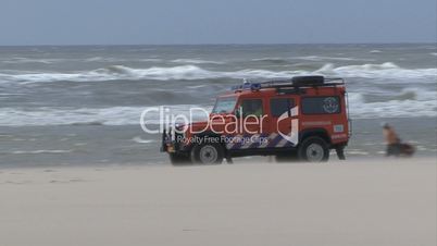 coastguard patrols on beach