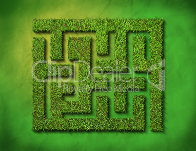 green grass maze