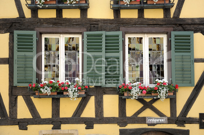 Fenster an einem Haus in Turckheim