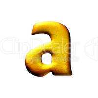 3D golden letter