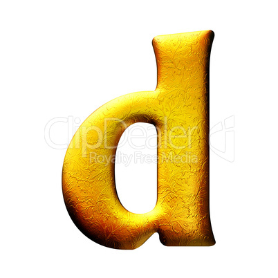 3D golden letter