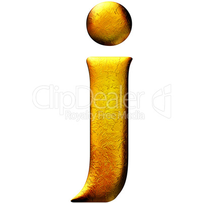 3D golden letter