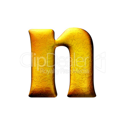 3D golden letter