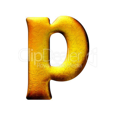 3D golden letter