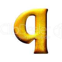 3D golden letter