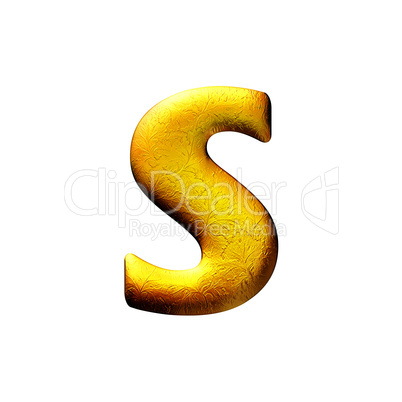 3D golden letter