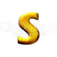 3D golden letter