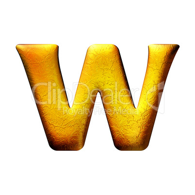 3D golden letter